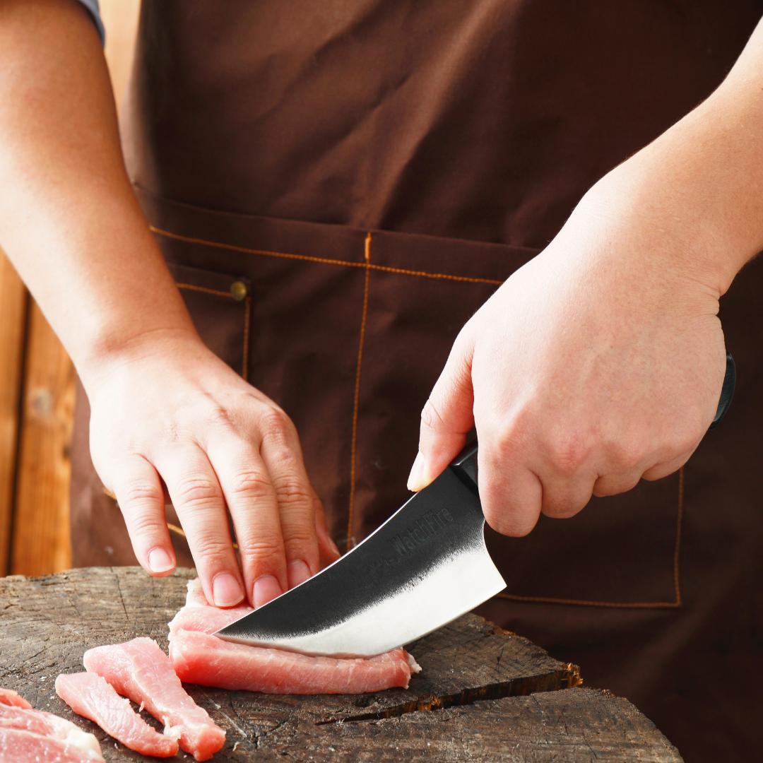 Bosna Butcher Knife - 4.75" Professional Grade Butcher Blade, Canvas Sheath Included